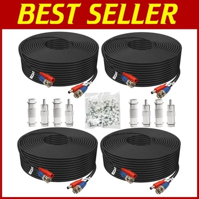 BNC Cable 4 Pack for Security Cameras - Image 1 of 4