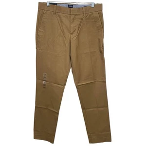 Gap Tailored Khakis Slim Fit Men 31x32 Modern Bronze Straight Leg Flat Front NEW - Picture 1 of 11