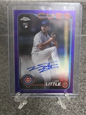 2024 Topps Chrome Rookie Autographs - Luke Little - Purple Refractor #235/250 - Image 1 of 2