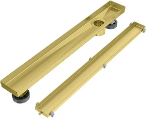 Linearer Duschablauf 36" Gebürstet Gold Reversibel Befliesbar 304 Edelstahl - Bild 1 von 7