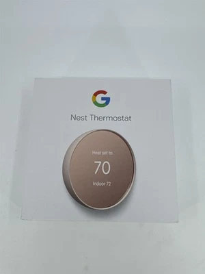 NEW SEALED Google Nest Thermostat 4th Gen Sand G4CVZ-US Smart Wi-Fi - Image 1 of 4
