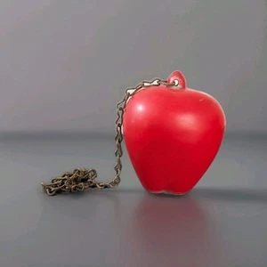 Robert Maxwell Studio Ceramic Red Apple Design Hummingbird Feeder Incomplete  - Picture 1 of 4