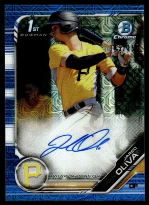 2019 Bowman Chrome Prospects Autographs Jared Oliva Auto /150 Pittsburgh Pirates - Image 1 of 2