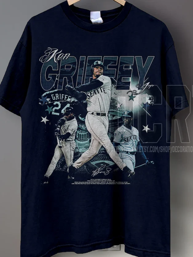 Ken Griffey Jr. Baseball short sleeve navy color shirt VK01700 - Image 1 of 1
