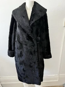 Vintage 50s Swakara Inspired Swing Coat Size XL Old Money Dark Romantic W/flaws - Picture 1 of 14