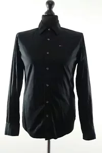 Tommy Hilfiger American Brand Freizeit Hemd S schwarz Langarm Stretch ÄL:64cm - Picture 1 of 5
