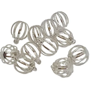 Cage charm - 12mm x 15mm - s/p - 10pc - Picture 1 of 3