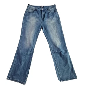 Moda Nova Jeans Donna Taglia 14 (38x32) Med Lavaggio Gamba Larga Stile Y2K YJDMY2K01 - Foto 1 di 18
