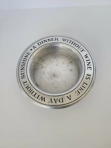 Wilton Zinn Weinflasche Untersetzer Abendessen ohne Wein wie Tag ohne Sonnenschein - Bild 1 von 5
