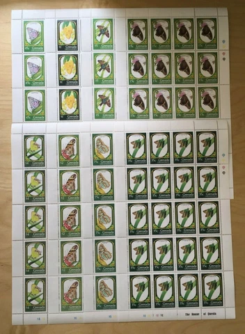 FULL SHEETS Grenadines 1993 1516-23 - Butterflies - Set of Sheets - MNH Cover