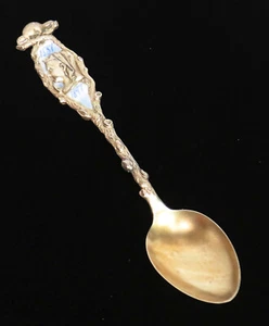 VINTAGE 1897 QUEEN VICTORIA STERLINGSILBER GW EMAILLE SOUVENIR 5 1/2" LÖFFEL - Bild 1 von 4