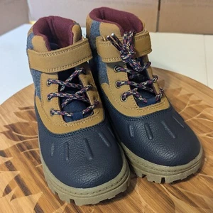 Carter’s Boys “Freddie” Boots ~ Size 1 youth ~ Brown ~ Duck Boots ~New with Tags - Picture 1 of 22