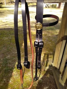 Repro M1863 Bürgerkriegs-Trense mit sechs Schnallen und Zügeln zum Annähen - Bild 1 von 5