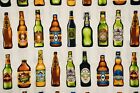 Robert Kaufman Cheers #14751 Beer Bottles Stout Lager Craft Ale Fabric 38x43.5"
