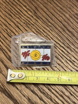 US Open 1992 CBS Tennis Broadcasting Enamel Pin NEW In Bag FREE SHIPPING - Image 1 of 4