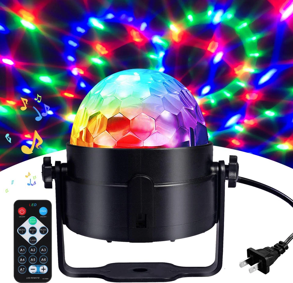Disco Ball Light LED Party Magic Stage Light DJ Strobe Ball with Remote Control - Image 1 of 4