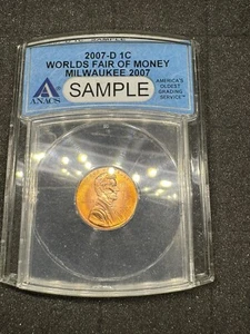 2007-D 1C WORLDS FAIR OF MONEY MILWAUKEE SAMPLE Rare ๐ - Picture 1 of 7