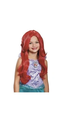 Peluca Disney Princesa Ariel Sirenita Niño De Lujo, Larga Ondulada Roja Foto 1 de 4