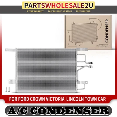 Nuevo condensador de aire acondicionado con soporte para Ford Crown Victoria Lincoln Town Car Mercury Foto 1 de 4