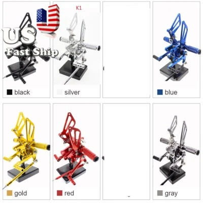 Reposapiés delanteros CNC para motocicleta para Suzuki GSXR600 2000-2005 EE. UU. Foto 1 de 4