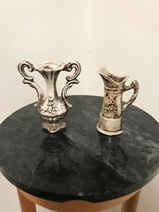 NUEVO JARRÓN URNA DE COLECCIÓN CAPODIMONTE 4 1/2"" DE ALTO CON MANGO Y JARRA DE 4 - Imagen 1 de 7