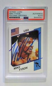Mike Tyson Signed 1986 Panini Supersport Boxing Retro AUTO PSA/DNA Authentic