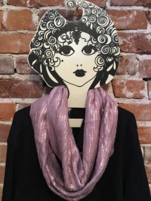 Bufanda INC Lila Liquid Shine O/S Infinity New Shimmer International Concepts Foto 1 de 3