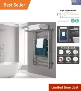 Elegant Wall-Mounted Stainless Steel Towel Warmer - 3-5 Min Heat Up, 14 Rods - Picture 1 of 10