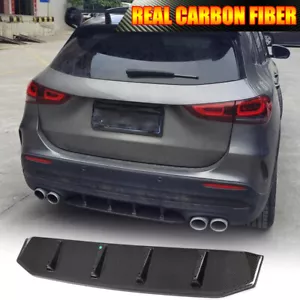 REAL CARBON Rear Under Bumper Lip Diffuser Cover For Benz H247 GLA250 GLA35 - Bild 1 von 15