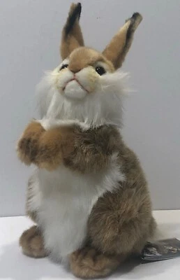 Hansa Creations Brown Rabbit "Most Realistic' Plush Bunny NWT - image 1 of 4