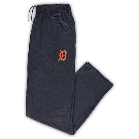 Men's Heathered Navy Detroit Tigers Big & Tall Pajama Pants Cover