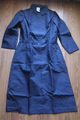  NOS Uniflair Embroidered Religious Cross Navy Blue Size 10 Nurse Uniform Dress  - Image 1 of 4
