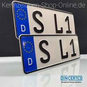 2 Kfz Kennzeichen 280x110mm Nummernschild Kennzeichen DHL Versand - Bild 1 von 1