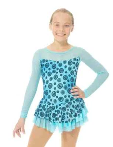 Manodor Sparkly Figure Skating Competition Dress in Turquoise Age 10-12 - Picture 1 of 3