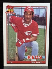 1991 Topps Baseball Card #550 Eric Davis Reds SR