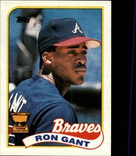 1989 Topps Atlanta Braves Baseball Card #296 Ron Gant