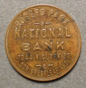 Rogers Park (IL) National Bank, 7044 N. Clark St. Cor. Greenleaf Ave 50c On $5 - Foto 1 di 2