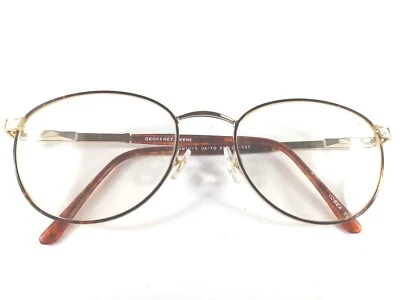 Geoffrey Beene GB1075 De Colección DA/YG Gold Tortoise 52-20-135 Usado con Toallitas Gratis #8e Foto 1 de 4