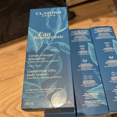 Clarins Aroma Eau Ressourcante Comforting Silky Body Cream 200ml New and Sealed