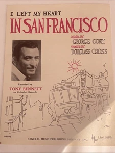 Vintage Sheet Music I left my heart in San Francisco 1954 Tony Bennett - Picture 1 of 5