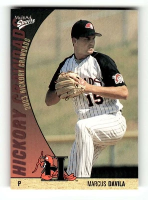 2003 Multi-Ad Hickory Crawdads Update #13 Marcus Davila NM-MT very rare BXCP02 - Image 1 of 2