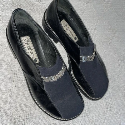 Mocasines informales Brighton Italia para mujer talla 6 M cuero negro salir fiesta diversión Foto 1 de 4
