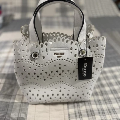 White Dune London Laser Cut Tote Bag New With Tags Includes Shoulder Strap - Image 1 of 4