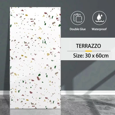 10Pcs Wall Panels PVC Cladding Shower Wet Wall Tile Marble Effect Decor Bathroom - Image 1 of 4