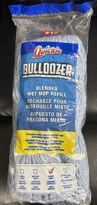 Quickie 推土机 #18 混合绳湿拖把填充带环端 — 第 1/4 张图片