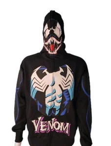 Marvel Venom Mens Hoodie Size Medium Zip Up  Sweatshirt New  - Picture 1 of 8