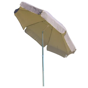 Maffei Gartenschirm Venedig Baumwolle Ø200cm Stahlmast 33/33mm taupe/ecru - Bild 1 von 3