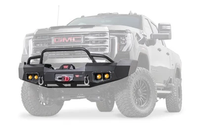 Warn 110945 Ascent Front Bumper w/ Prerunner Grille Guard For GMC Sierra 2500HD - Image 1 of 3