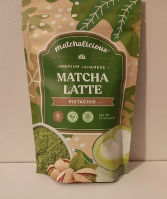 Matchalicious™ 优质日本开心果抹茶拿铁含燕麦奶 7.5 盎司 VEGAN — 第 1/4 张图片