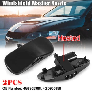 2X For Audi A3 A4 A6 Q3 Q5 Q7 Front Windscreen Washer Spray Nozzle Jet Heated UK - Picture 1 of 11